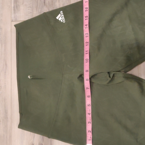 ADIDAS Olive Green Climalite Capri - Picture 5 of 7